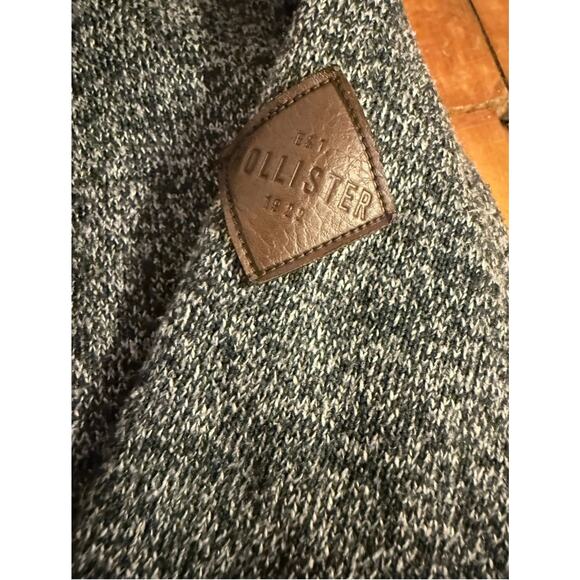 Hollister by Abercrombie Men Sherpa Lined Full Zip Sweater Size Medium Y2K - Picture 7 of 10